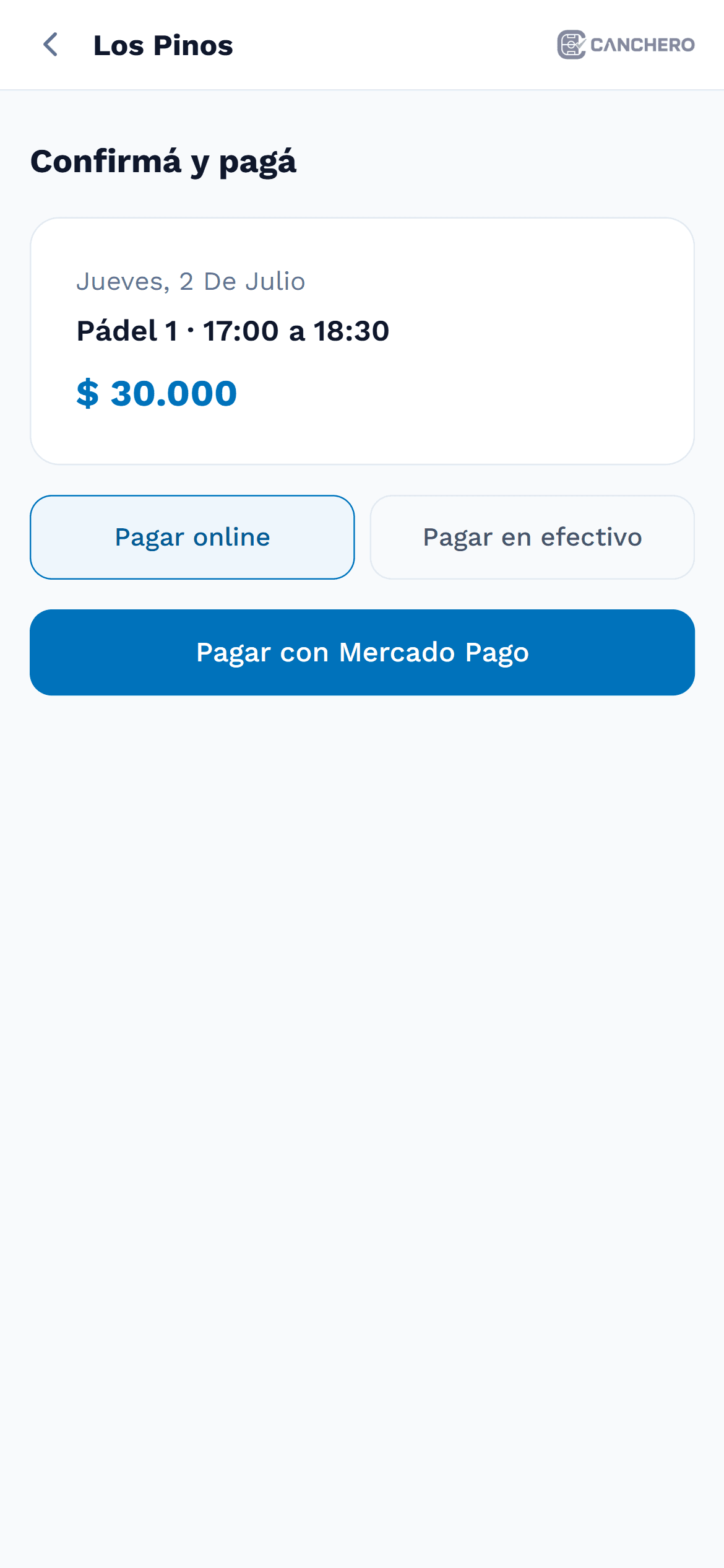 Confirma y paga